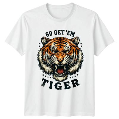 Go Get Em Tiger Big Cats Animals Mens T-Shirt Womens Tee Graphic Top