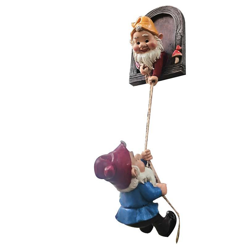 Climbing Gnomes Tree Decor - Cute Gnome Garden Statue Art Resin Dwarf Sculpture for Yard Outdoor Decoration Ornaments