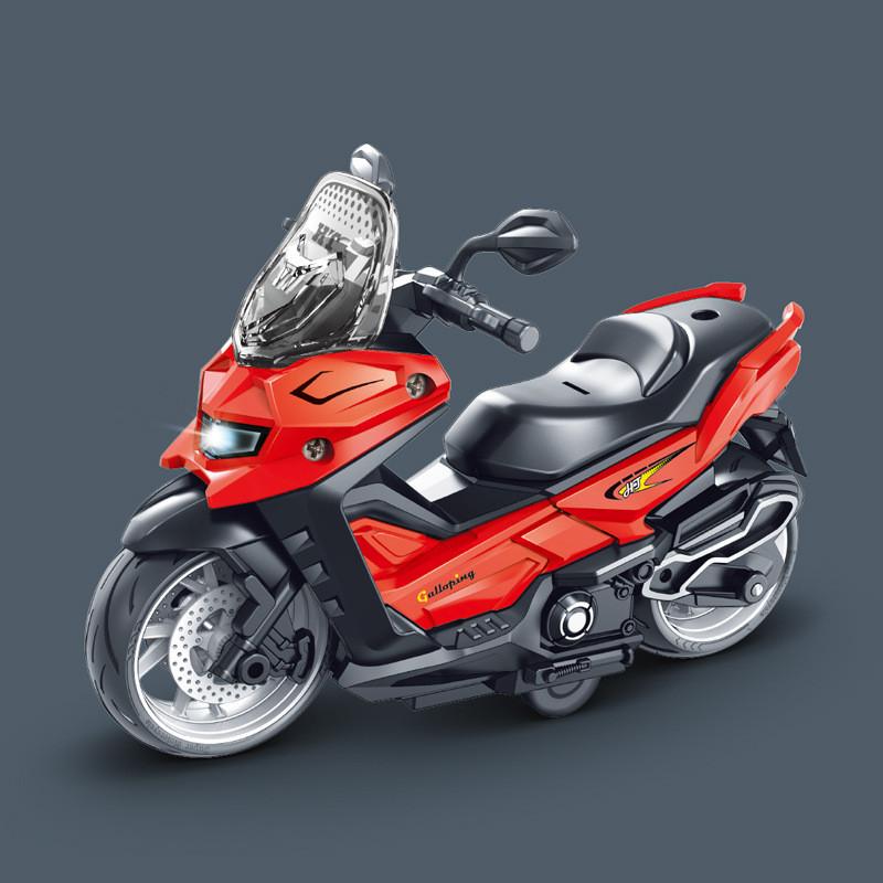Motorcycle Scooter Kids Model Toy With Sound Light Music For Visual Auditory And
