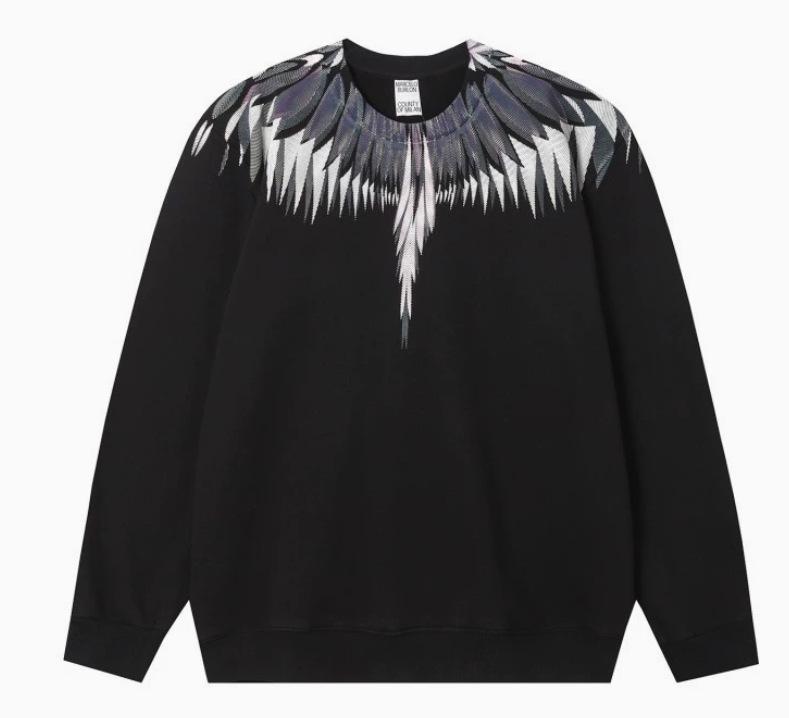 Felpa con cappuccio Marcelo Trendy Feathered Wings: Felpa girocollo unisex con motivo a fulmini e serpenti multicolore Phantom Wings.
