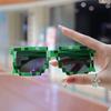 18 Packs of Miner Party Pixel Glasses Adult Plastic Game Themed Po Booth Props Various Colors of Birthday Party Gifts