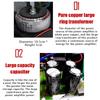 110/220V 555BT Dynamic Screen Sound Amplifier HiFi Stereo Digital Bluetooth Amplify For Home Car Karaoke Theater Max 2500W