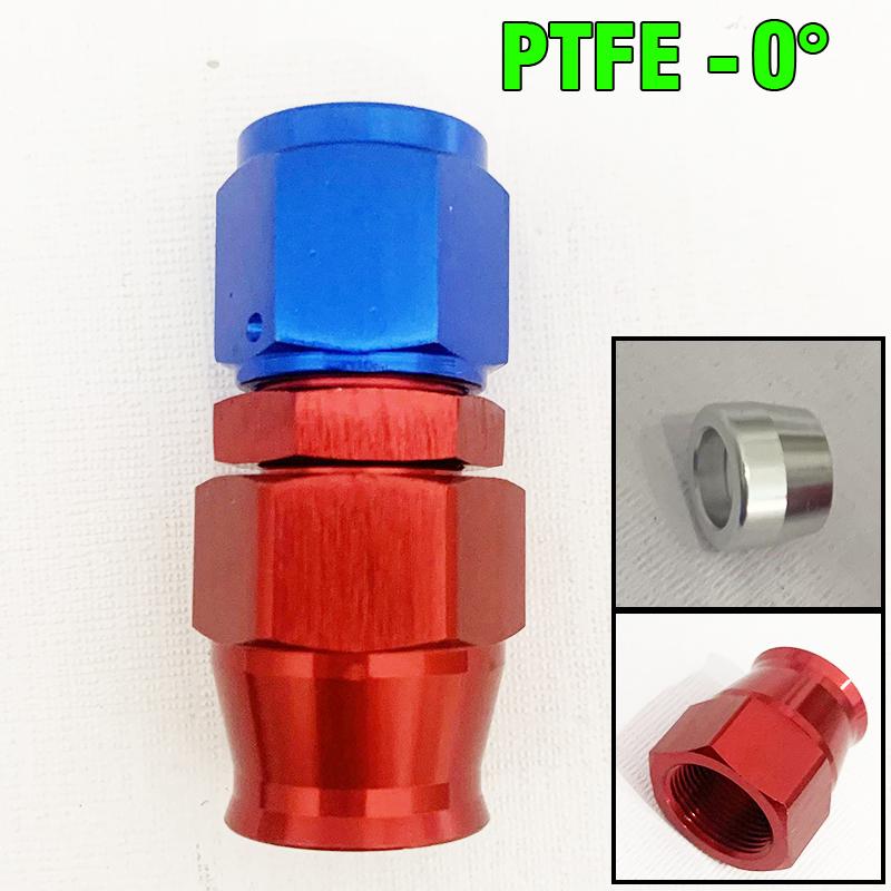 HQ PTFE Universal AN4/AN6/AN8/AN10/AN12 Straight 0°/45°/90/180° Degree Oil Fuel Swivel Hose End Fitting Oil Hose End Adaptor Kit