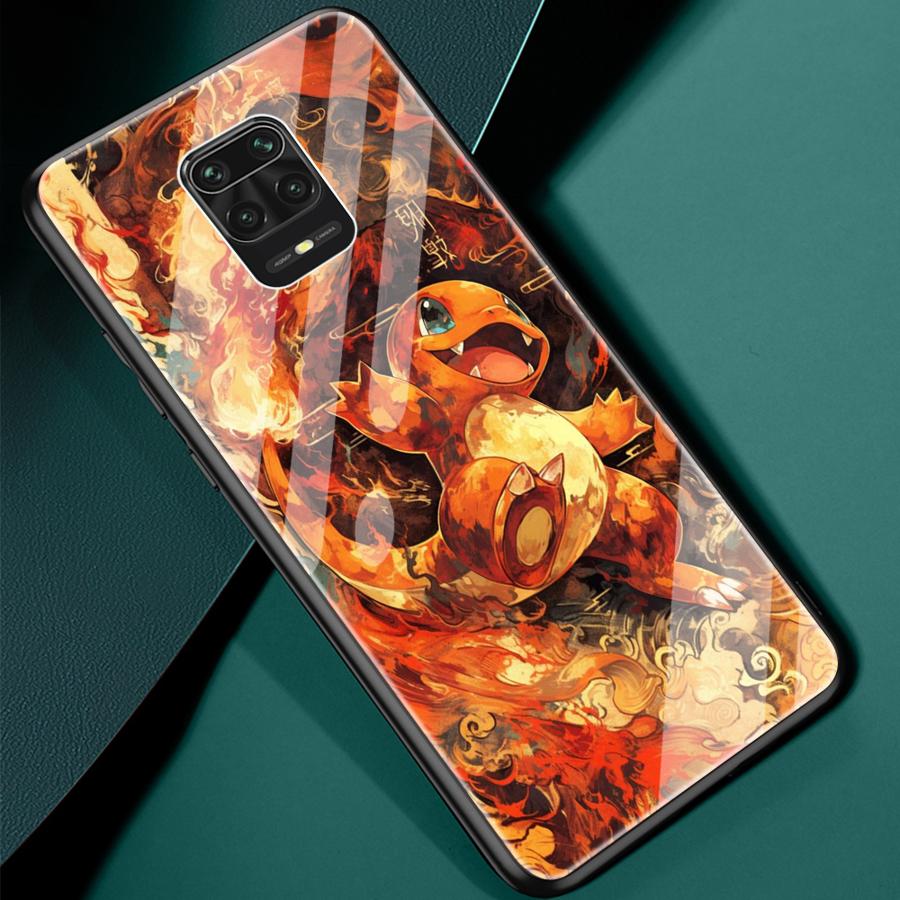 Glass Case for Xiaomi Redmi Note 15 14 Pro 11 A1 12 13 10 10S A2 Plus A5 12S Luxury Phone Cover Cute Pikachu Pokemon