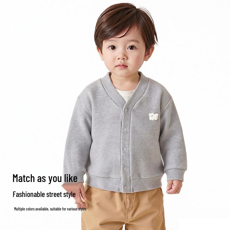 Leichte V-Ausschnitt Strickjacke für Kinder (Jungen und Mädchen) - Ideal für Ausflüge im frühen Herbst