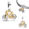 Copper Car Bicycle Pendant Charm Beads Fit Pandach Original Diy Bracelets Party Fashion Birthday Gifts Fine Jewelry