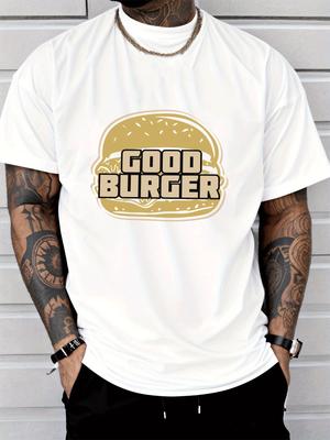 Unisex Crew Neck Cotton T Shirt Good Burger Retro Graphic Print Short Sleeve Tops Loose Food Casual Summer Tees For Young Male
