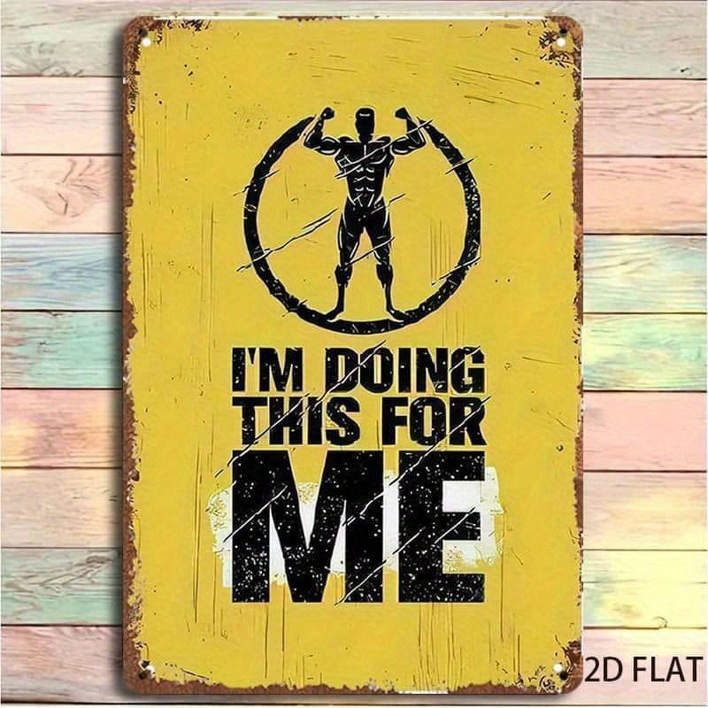 Fitness Motivation Metallblechschild Gewichtheben Fitness Poster Man Cave Garage Heimwanddekor 8x12 Zoll
