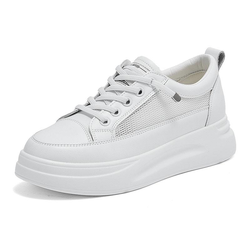 New leather little white shoes women's casual and lightweight women's shoes trendy women's single shoes breathable board shoes flat shoes