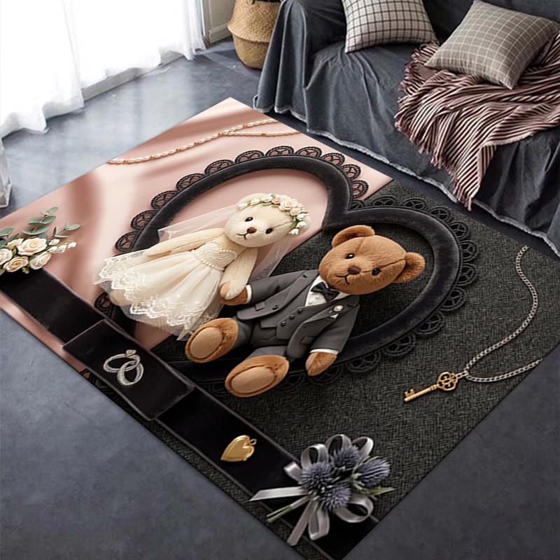 2025 New Wedding Teddy Carpet Rug for Living Room Bedroom Home Sofa Decoration,Kids play Non-slip Floor Mat13