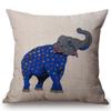 Elephant Giraffe Ostrich Style Cushion Cover Color Painting Wild Boar Animal Sofa Decoration Throw Pillow Case Cojines