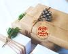 Inkdotpot Holzornament mit Löchern, 8,9 cm, unbehandelt, vorgebohrt, Naturholzscheiben zum Basteln, Holz-DIY-Weihnachtsornamente, Hängeseile, 40 Stück