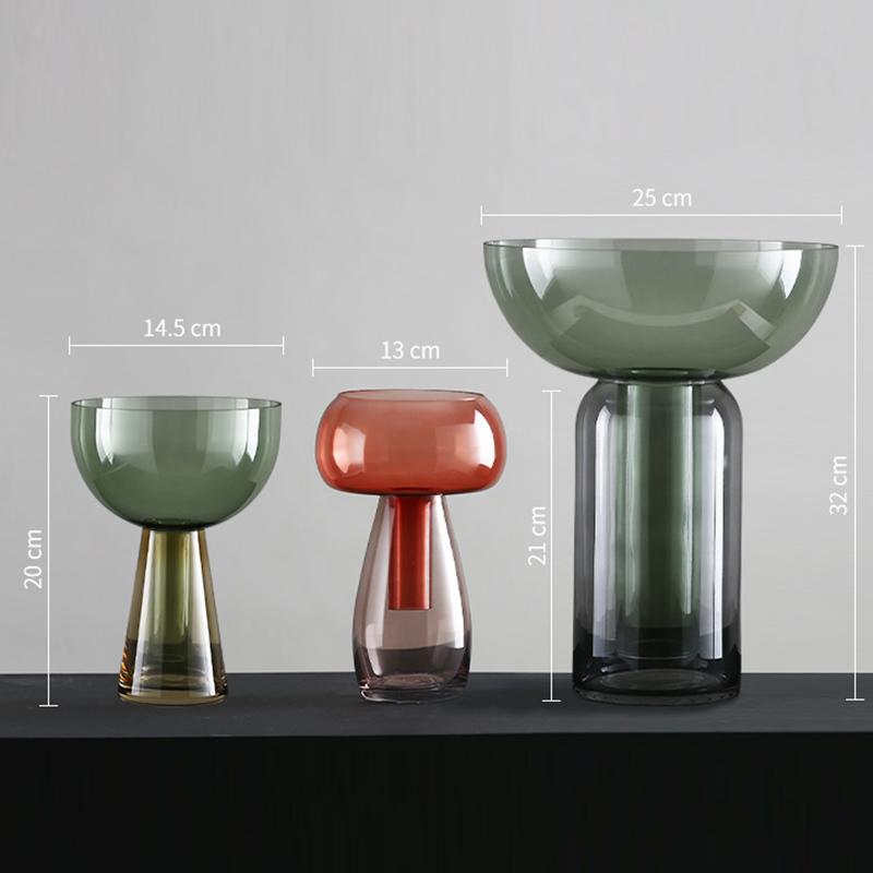 Transparente Glas Hydroponik Kleine Vase Luxuriöses Handwerk Blumenarrangement Behälter Zimmer Tisch Blumenvase Hochzeitsdekoration