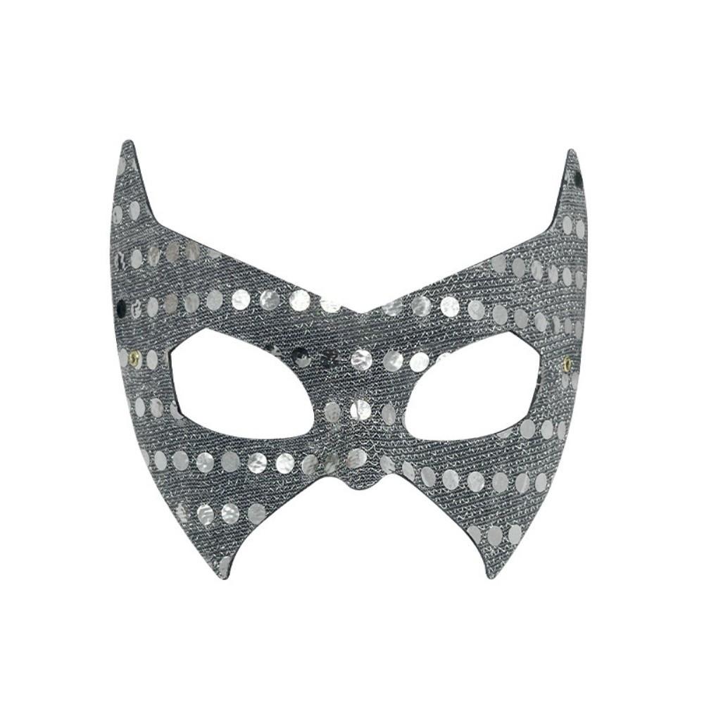 

Fashion Side Butterfly Masquerade Mask Sequin Decorations Mask Mardi Gras Mask Half Face Party Costume Mask Party Use срібний