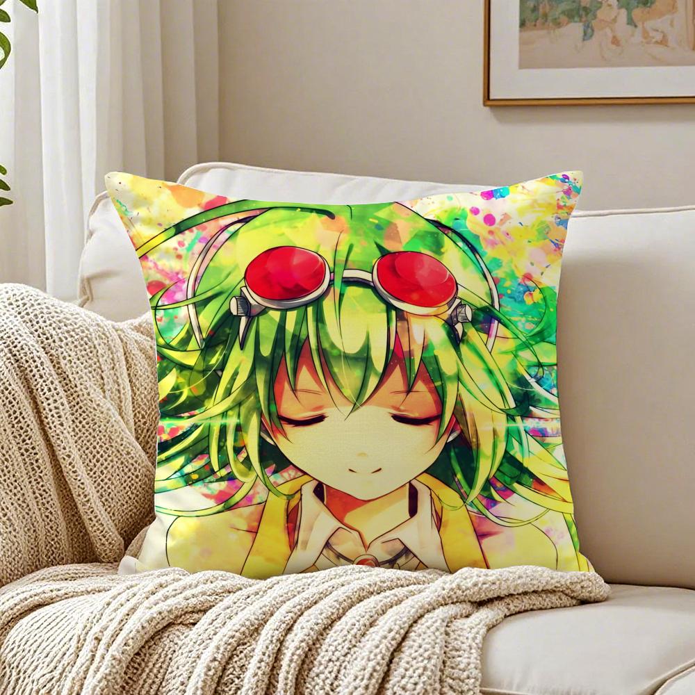 G-Gumi Megpoid Cushion Cover Pillowcase Anti-Dustmite Living Room Sofa Decor Cushion Room