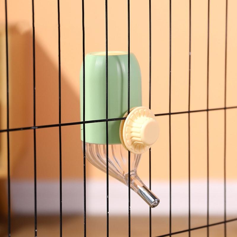 Plastic Water Feeder Bottle Hangings Dispenser Drinker Hamster Cat Dogs Drinking Stainless Steel Pipes Water Dispenser