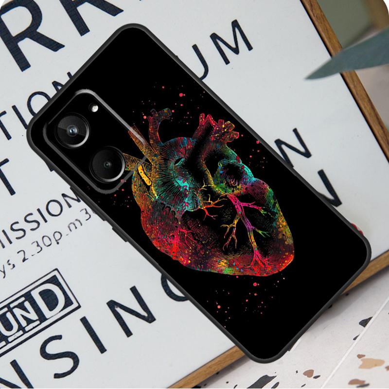 Human Heart Brain Lungs For Realme C31 C33 C35 C51 C53 C55 C67 GT5 GT Neo 6 9 10 11 12 Pro Plus C21Y C25s C30 Case