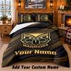 Wigan Warriors Pattern Bedding 3Pcs Set Custom Name, Bed Sheet And Pillowcases For Home Bedroom