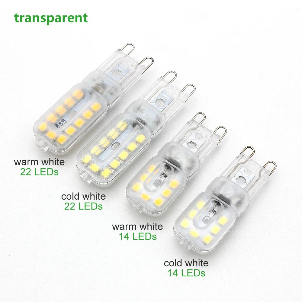 5PCS G9 LED Lights Dimmable Bulb SMD 2835 Spotlight for Crystal Chandelier Replace 20W 30W Halogen Lamp Lightings AC 110V 200V