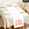 Watercolor Plaid Pumpkin Table Runner Pink Bow Welcome Fall Dot Table Decor Harvest Thanksgiving Halloween Dining Kitchen