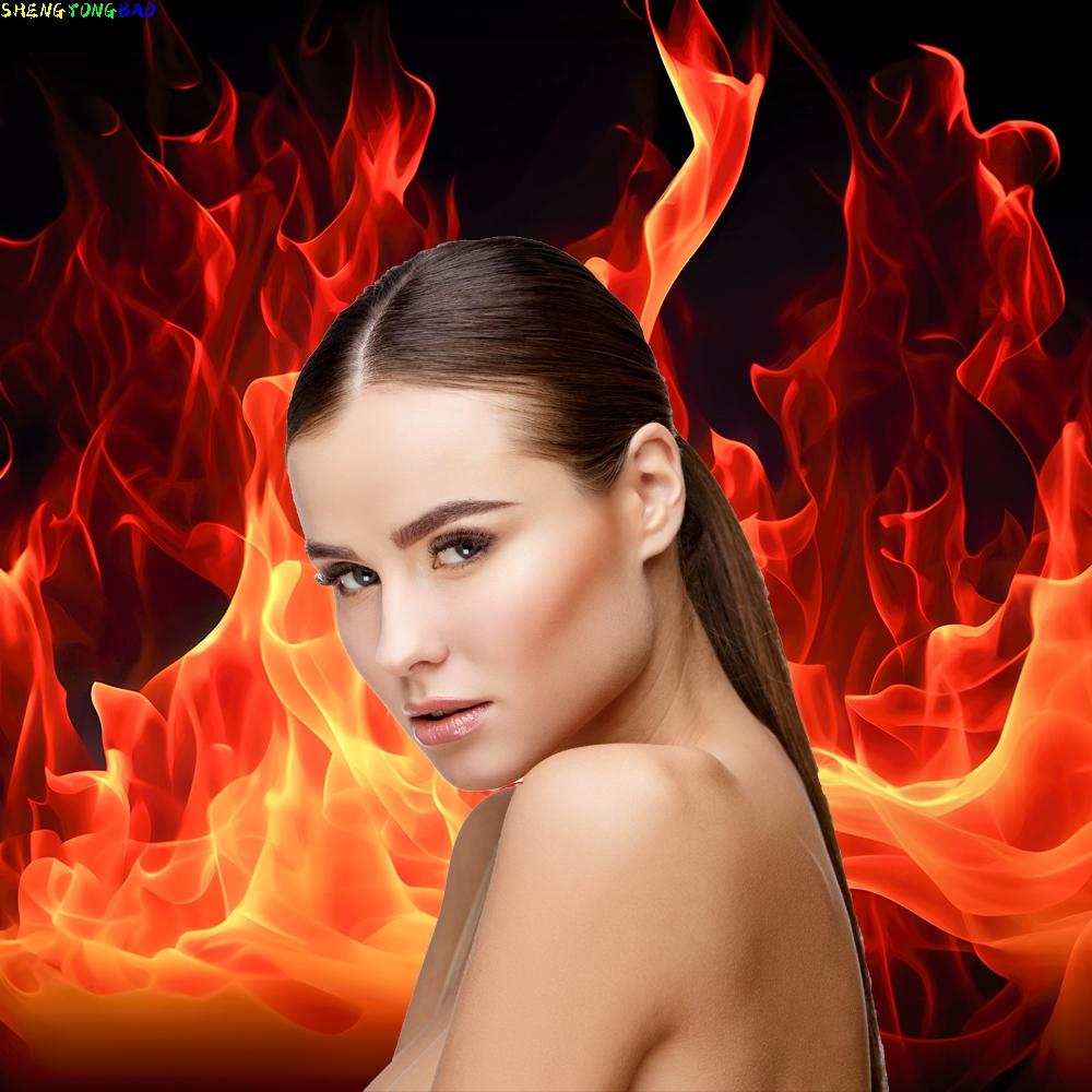 Photography Background Winter Brick Wall Fireplace Wood Fire Flame Christmas Party Decor Backdrop Photocall for Photo Studio