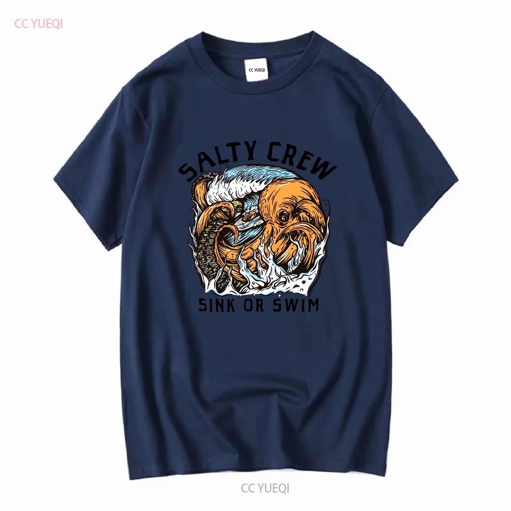 Salty Crew Tsunami Koszulka Athletic Heather vintage Spłukana męska streetwear Codzienna Wszechstronna Wygodna Lekko Unisex Miękka