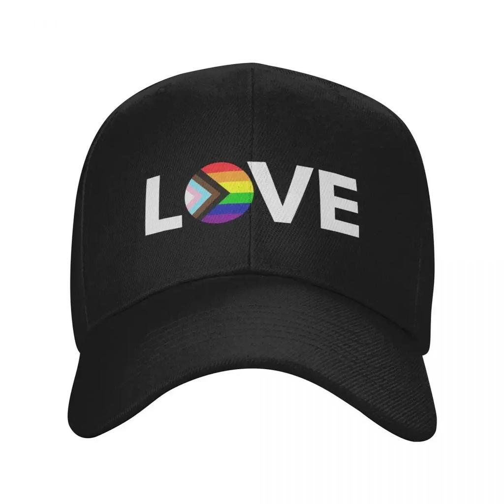 Progress Pride Flag Love Baseball Cap foam party Hat Trucker Hat golf hat genuine Womens  Unisexs