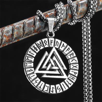 Retro Viking Runes Odin Men Necklaces Stainless Steel Pendant Chain Women Punk Fashion Jewelry New In Accessories Gift