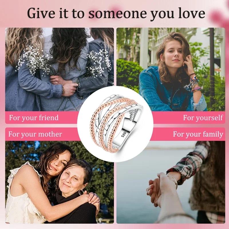 Authentic copper Rose Gold Plated Rope Wrapped Ring Ladys Jewellery Accessories Anniversary Gift Rings Luxury High Quality