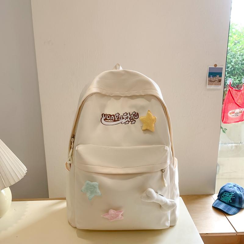 Středoškolský batoh pro studenty, dámský jednobarevný batoh, školní batoh na kampus