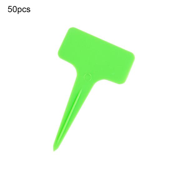 Clean Products 50 szt. Plastikowe Etykiety do Roślin w Kształcie T Markery Szkółka Ogród Etykieta na Kwiaty Dekoracja