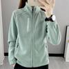 Plus Size Outono Inverno Feminino Casual Cardigan Jaqueta Esportes ao ar livre Floco de Neve Fleece Top Jovem Casal Fleece Roupas