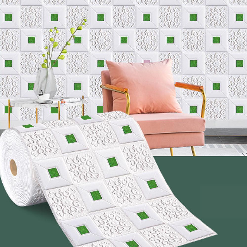 1-10 Stück 70cmx1m 3D Decke Hohe Qualität Wandaufkleber Selbstklebende Schaumpaneel Tapete Schlafzimmer Heimdekoration Wasserdicht