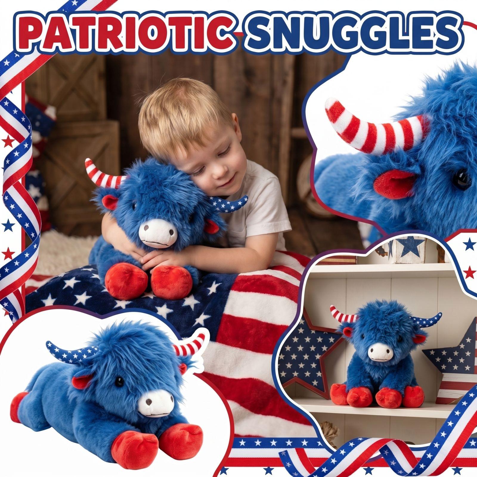 

Independence Day Elements - Realistic Scottish Highlands Cow Plush Toy Cow Figurine - Plush Toy One Size