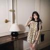 French sleeveless lace-up neck polka dot dress women's summer new fashion temperament small loose short skirt