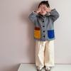 ANKRT Girls' Striped Loose Denim Jacket and Boys' Color-Block Coat