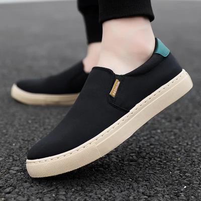 Lässige Canvas-Schuhe Sommer Slipper Loafers für Herren Flats Atmungsaktive Fahrschuhe Herren Stoff Walking Sneaker Board Schuhe