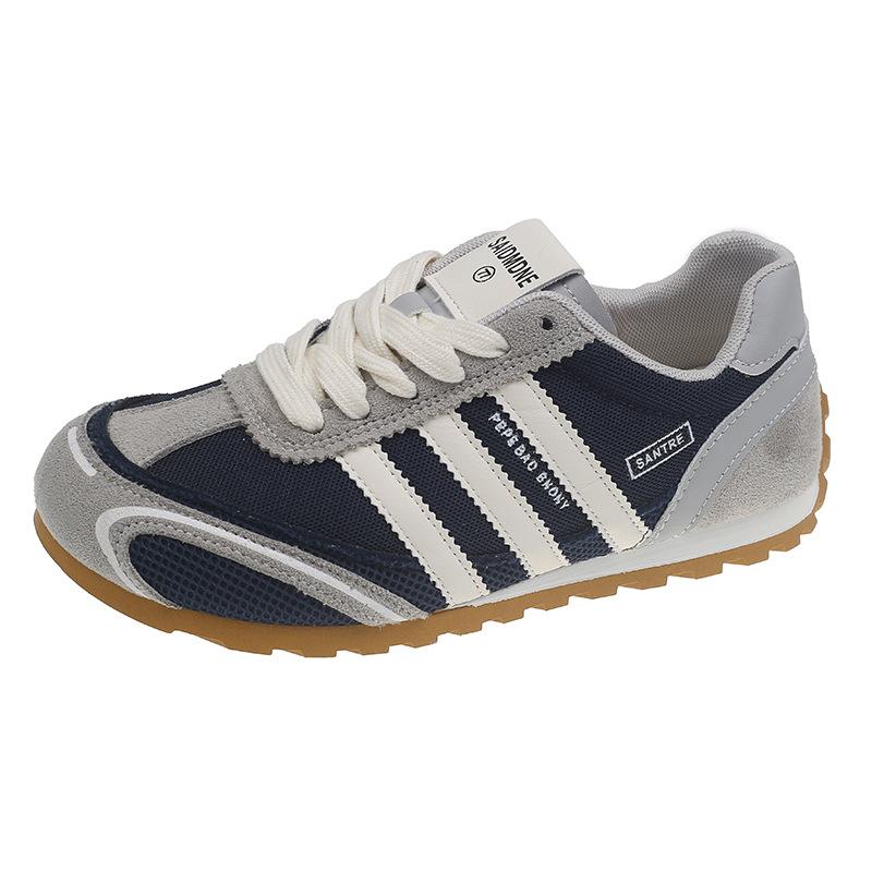 Mesh Forrest Gump shoes women's 2025 summer new thick-soled German training shoes women's soft-soled casual lace-up round head sports shoes women