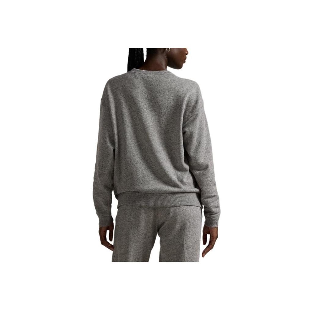Polo Ralph Lauren Besticktes Rundhals Langarm Sweatshirt Damen Sweatshirt Grau WMPOKNINFB20701-020