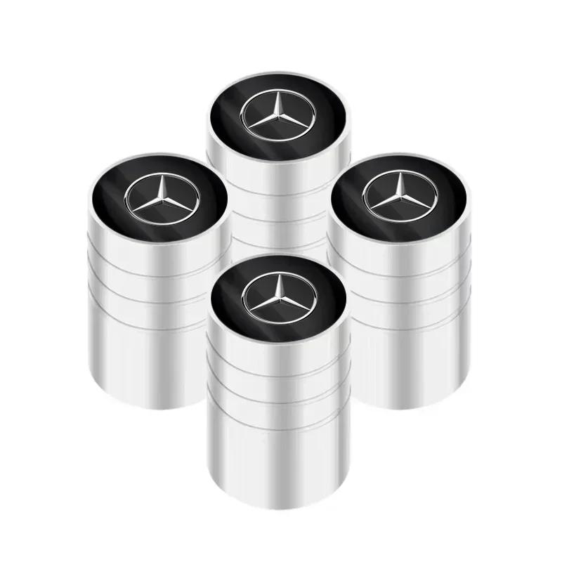 

Автомобильная наклейка 2025 Горячая Для Mercedes Benz 4 шт. Авто Стайлинг Алюминиевый Значок Колпачки Клапанов Колес Шины Воздух для Mercedes Benz Amg W20
