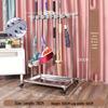Freestanding Stainless Steel Mop & Broom Organizer