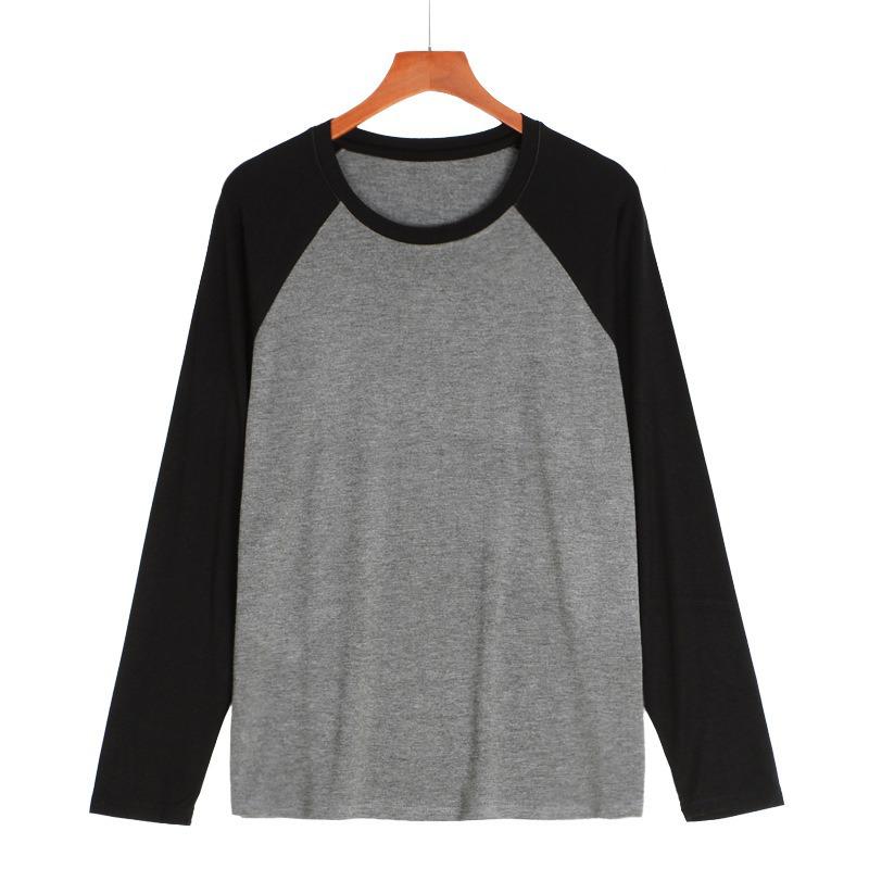 Men's Modal Raglan Patchwork Long Sleeve T-Shirt