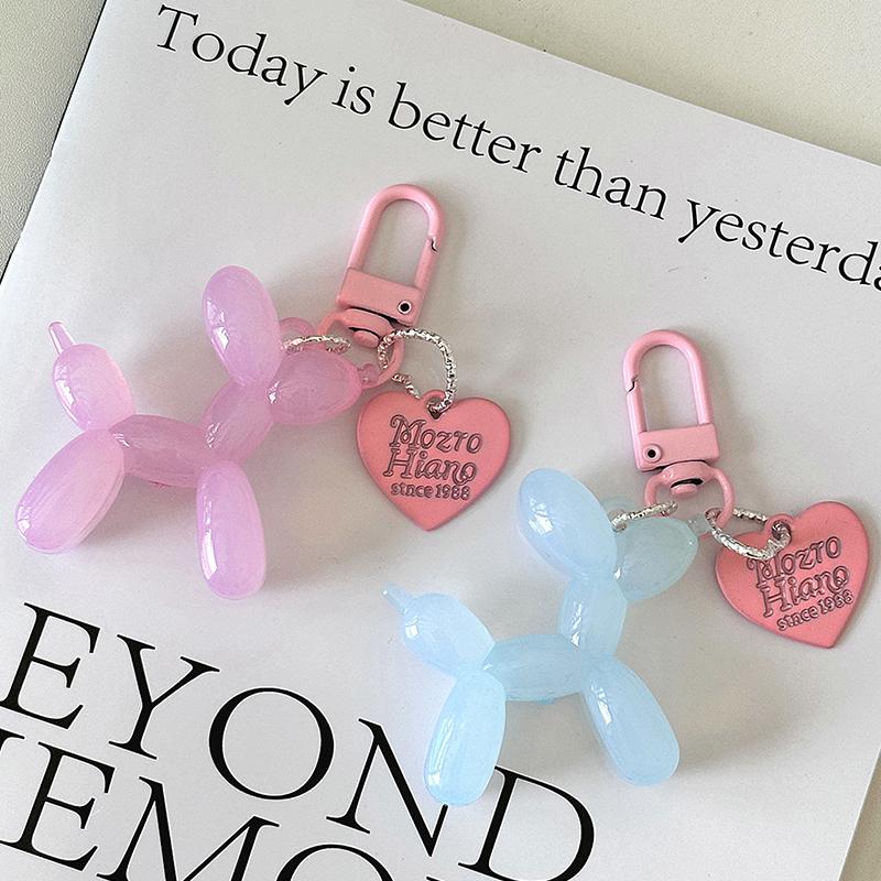 

1Pc Kawaii Cartoon Animal Пара Брелки Воздушный шар Собака Брелок Для Женщин Мужчин