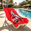 FC Koln Print Beach Towel Design, Soft, Lightweight. for Home Bathroom, Spa, Pool, Yoga, Surfing, Camping, Gift for Family, Friend