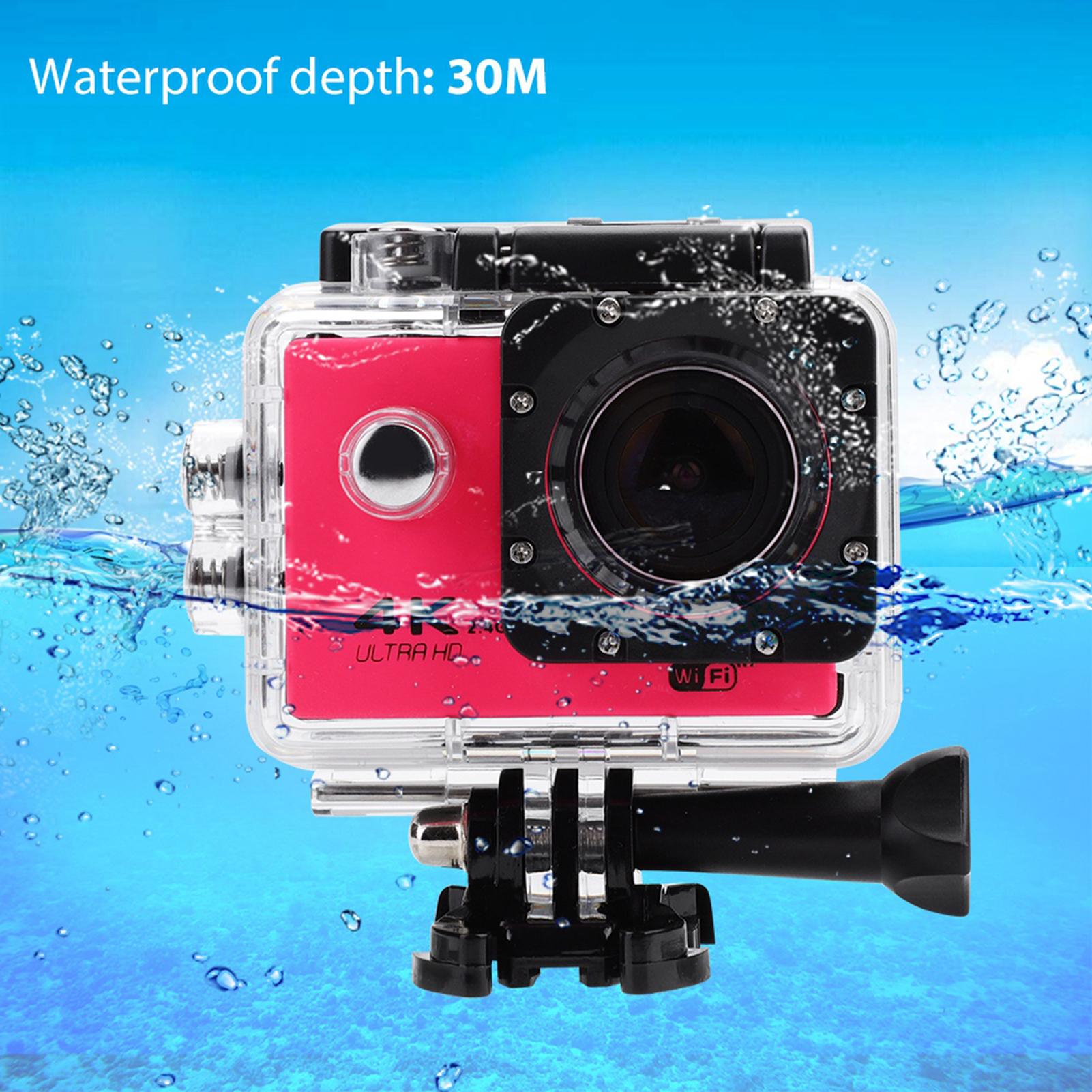 

4K Wifi Waterproof HD High Definition Sports Camera Camcorder with Controller (Red) червоний