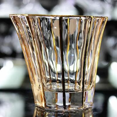 Szklanka do herbaty Brandy Spirits - Duża Kryształowa Szklanka w Stylu Europejskim Rysowanie Złotem Szklanka do Wina Whiskey Piwa