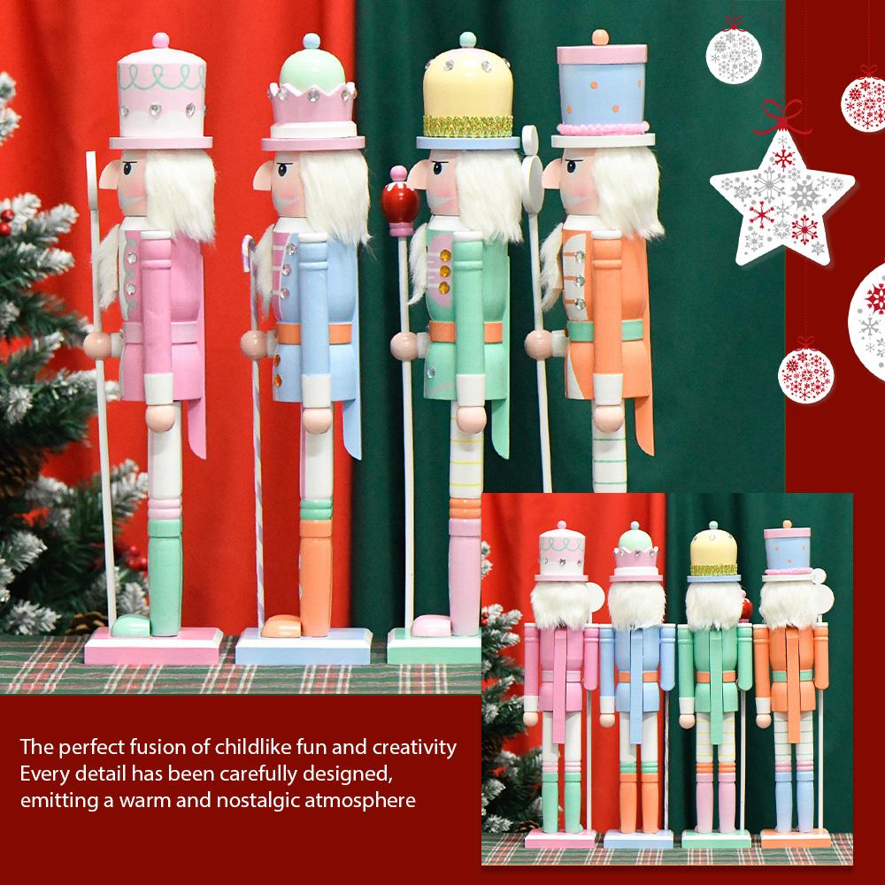 50CM Nutcracker soldier puppet candy series combination wooden craft Christmas tree pendant family festival decoration gift