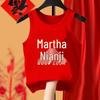 Children's Year of the Horse Red Cotton Vest for Babies and Kids