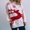 Christmas Sweater Women Christmas Deer Warm Knitted Long Sleeve Sweater Jumper Top Winter Autumn Pullovers
