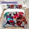 Hazbin Hotel Pattern Bedding,Quilt Set Quilt Cover Pillowcase Home Birthday Gift (1*duvet cover+2*pillowcase,without core)FSJT261012161